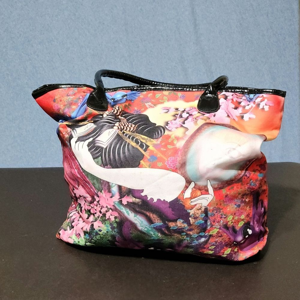 Ed Hardy art design tote bag